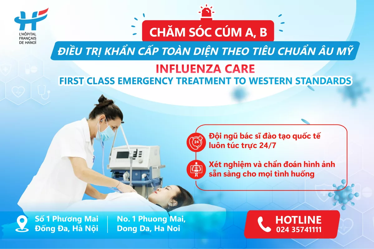 BỆNH CÚM - ĐIỀU TRỊ TRONG TÌNH HUỐNG KHẨN CẤP TOÀN DIỆN THEO TIÊU CHUẨN ÂU MỸ